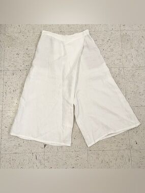 VIVID 100% Linen  Wide Leg Cropped Pant Relaxed Lagenlook